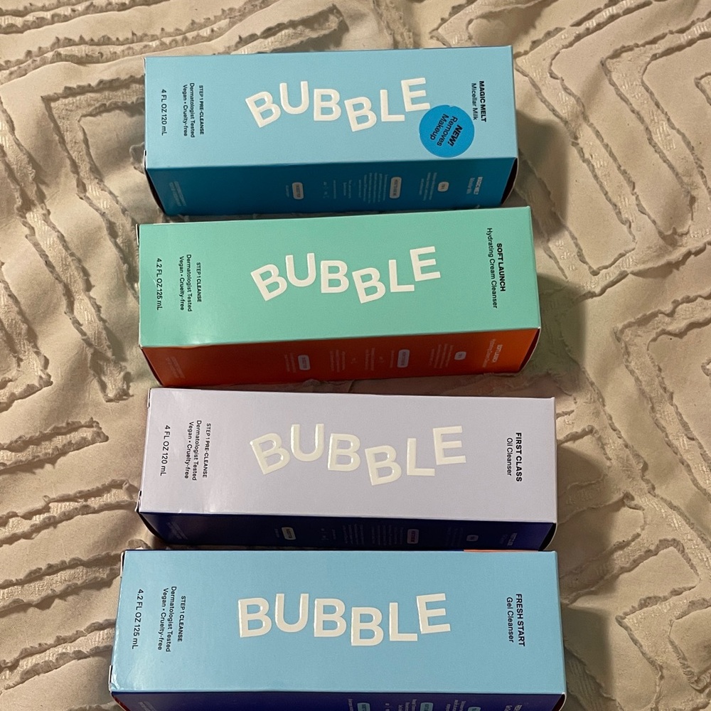 Skincare Set - Blue, Green, Purple, White